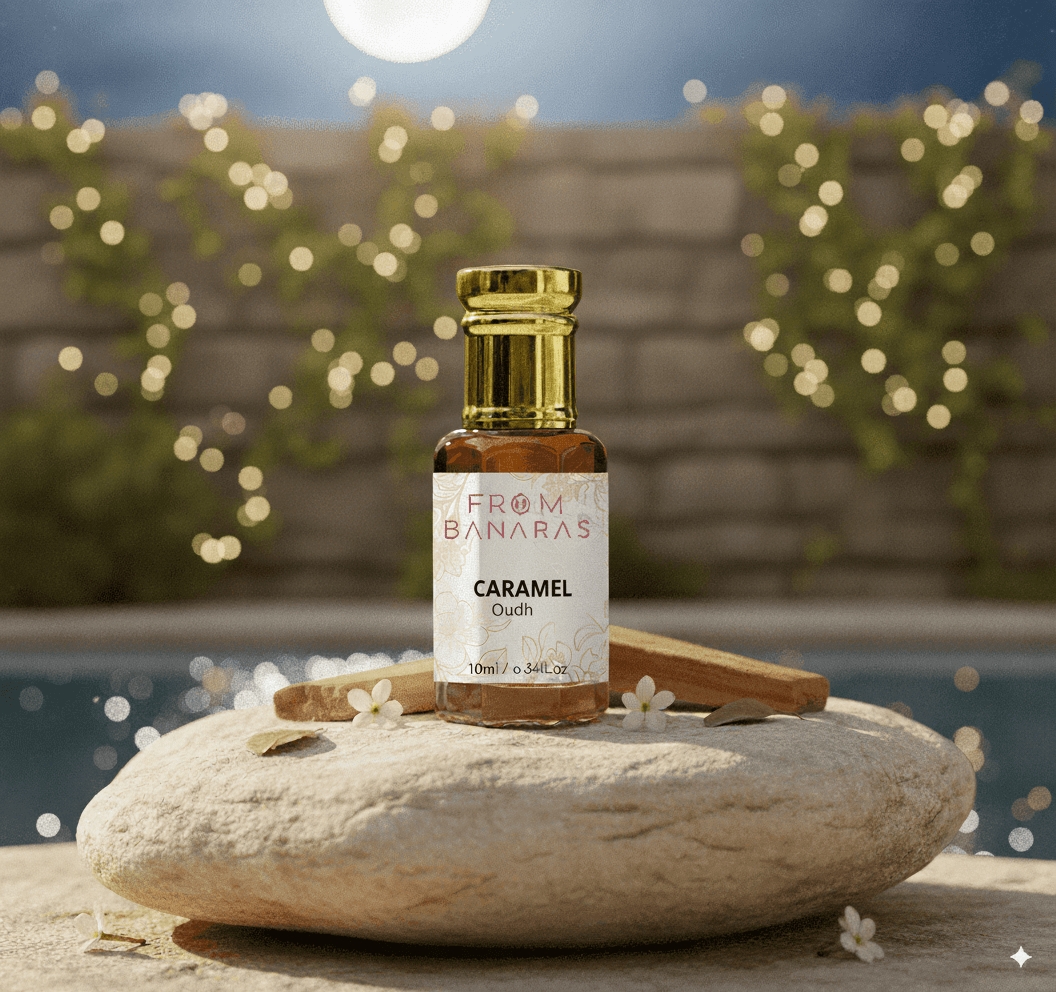 Caramel Oudh Attar | From Banaras โ Sweet & Woody Luxury Perfume