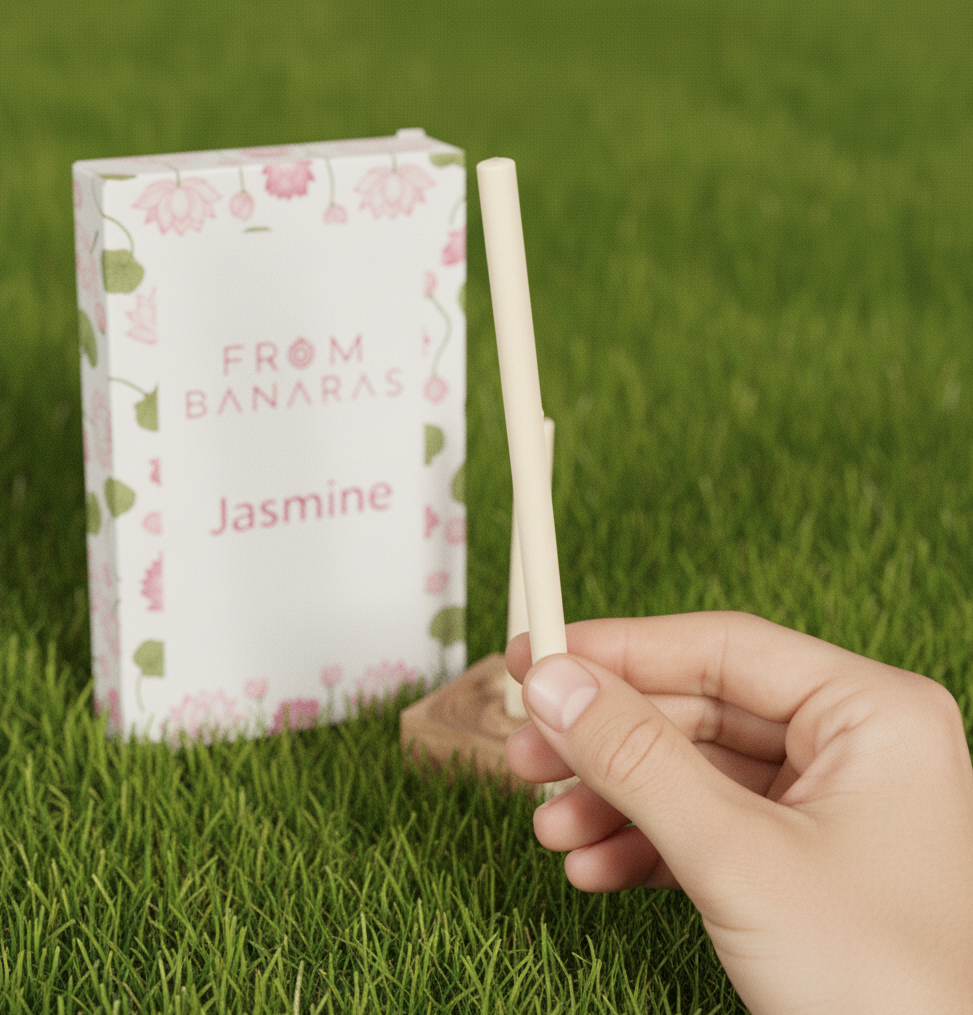 Jasmine Bamboo-less Incense Sticks โ 20 Sticks from banaras - Image 4