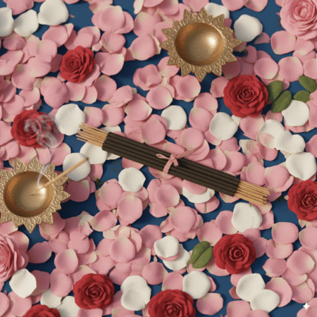 rose incense focus from banaras