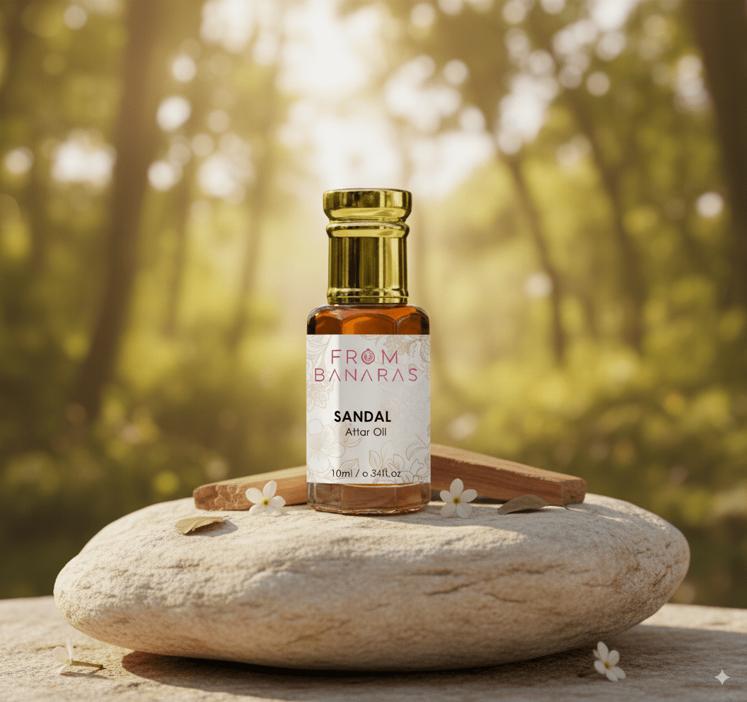 Buy Sandal Attar | Natural Sandalwood Perfume Oil – From Banaras