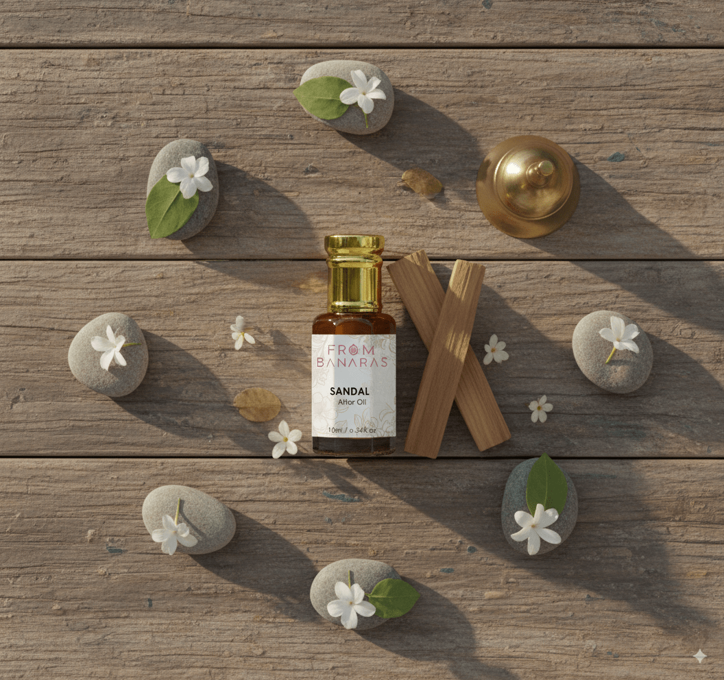 Buy Sandal Attar | Natural Sandalwood Perfume Oil – From Banaras