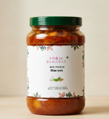 ginger garlic green chilli mix pickle